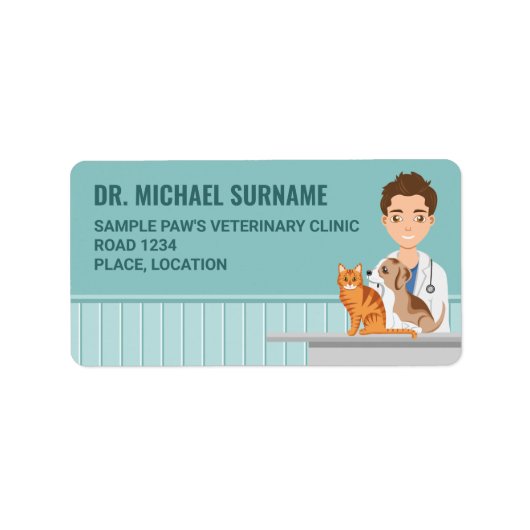 獣医クリニック獣医マン獣医ドクターブルー ラベル (正面)
