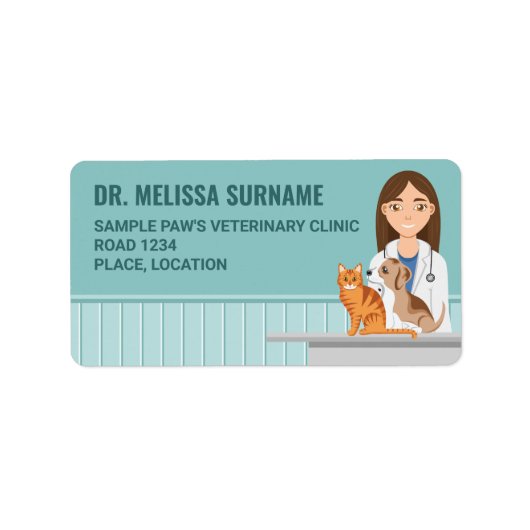 獣医クリニック獣医 ラベル (正面)