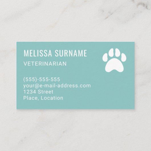 獣医クリニック獣医 名刺 (裏面)