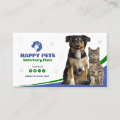 獣医クリニック、ペットケア、獣医 名刺 (裏面)