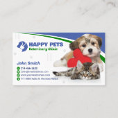 獣医クリニック、ペットケア、獣医 名刺 (正面)