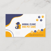 獣医クリニック、ペットケア、獣医 名刺 (裏面)