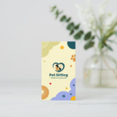 獣医クリニック，ペット座り，獣医，ペットショップ，ペット 名刺 (スタンド正面)