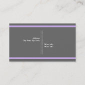 獣医クリニック、ポーラベンダーの目を引く 名刺 (裏面)