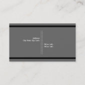 獣医クリニック、前髪の黒い灰色の目を引く 名刺 (裏面)