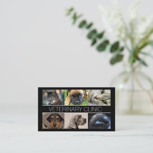 獣医クリニックPETケアビジネスカード 名刺 (スタンド正面)