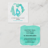 獣医クロス獣医  スクエア名刺 (正面/裏面)