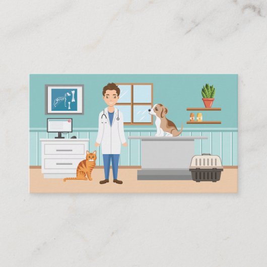 獣医サービス獣医とペット動物クリニック 名刺 (正面)