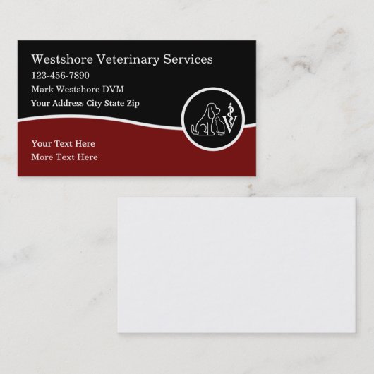 獣医サービス獣医テーマ 名刺 (正面/裏面)