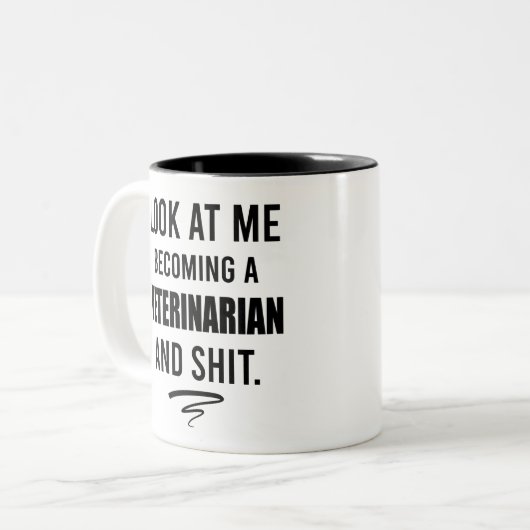 獣医シャツおもしろい獣医ギフトシャツ ツートーンマグカップ (正面左)
