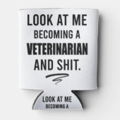 獣医シャツおもしろい獣医ギフトシャツ 缶クーラー (正面)