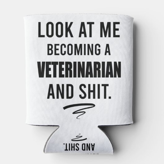 獣医シャツおもしろい獣医ギフトシャツ 缶クーラー (裏面)