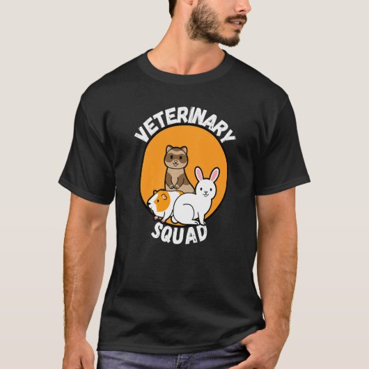 獣医スクワッド獣医テックアシスタントV Tシャツ (正面)