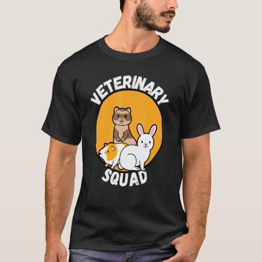 獣医スクワッド獣医テックアシスタントV Tシャツ (正面)