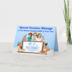 獣医スタッフへのホリデーシーズン感謝カード、あらゆる休日 カード