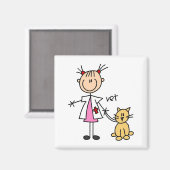 獣医スティックフィギュア マグネット (正面/裏面)