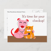 獣医チェックのリマインダーポストカード ポストカード (正面/裏面)