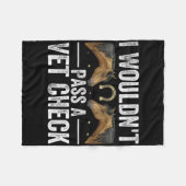 獣医チェックの獣医の皮肉おもしろいな態度は嫌だ フリースブランケット (正面(横))