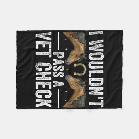 獣医チェックの獣医の皮肉おもしろいな態度は嫌だ フリースブランケット (正面(横))