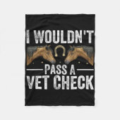 獣医チェックの獣医の皮肉おもしろいな態度は嫌だ フリースブランケット (正面)