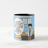 獣医ティックジョークマグ ツートーンマグカップ (中央)