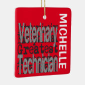 獣医テクニシャン並外カスタム セラミックオーナメント (右)