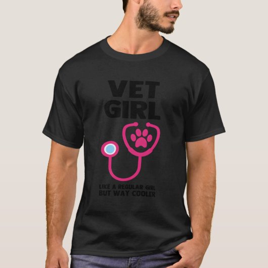 獣医テクニシャン将来の獣医の女性V Tシャツ (正面)