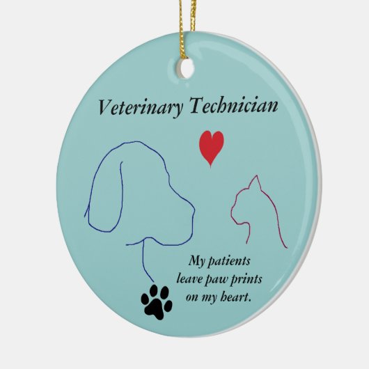 獣医テクニシャン – 私のハート#2 セラミックオーナメント (左)