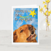 獣医テックおめでとうゴールデンレトリバー カード (黄色い花)