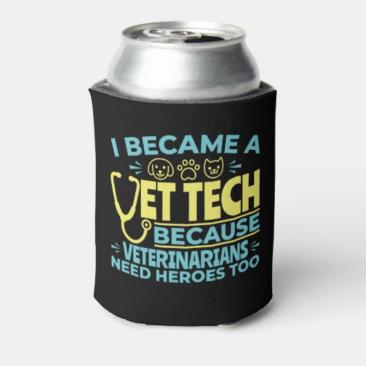 獣医テックヒーローズおもしろい引用文 缶クーラー (缶裏面)