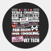 獣医テック獣医の獣医学校卒業 ラウンドシール (正面)