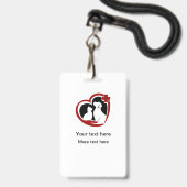 獣医テーマスタッフ名IDバッジ バッジ (正面（ネックストラップ付）)