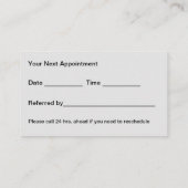 獣医ドクタークリニックアポイントメントカード 予約カード (裏面)