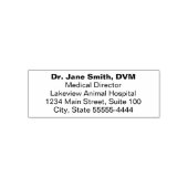 獣医ネームタイトルビジネス差出人住所 セルフインキングスタンプ (デザイン)
