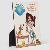 獣医パーソナライズされたさんへの贈り物 フォトプラーク (側面)
