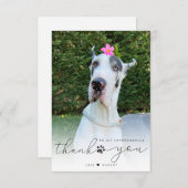 獣医パーソナライズされたペットケアペット写真 サンキューカード (正面/裏面)