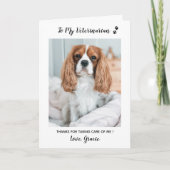 獣医パーソナライズされたペットケアペット写真 サンキューカード (正面)