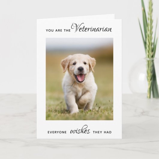 獣医パーソナライズされたペット写真 サンキューカード (正面)