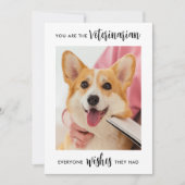 獣医パーソナライズされたペット犬写真獣医 サンキューカード (正面)