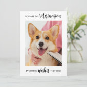 獣医パーソナライズされたペット犬写真獣医 サンキューカード (スタンド正面)