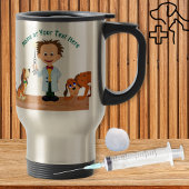 獣医パーソナライズされたユニーク医ギフト、獣医Man Vet トラベルマグ