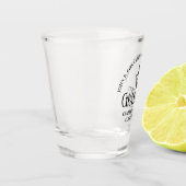 獣医パーソナライズされた学校の卒業 ショットグラス (左)