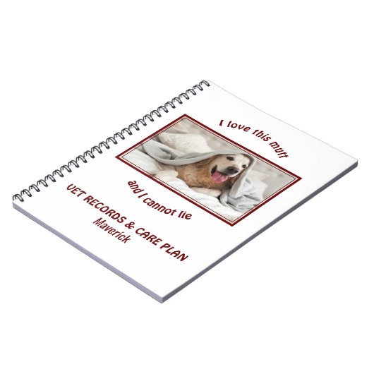 獣医パーソナライズされた歴 |計気に画 |写真の追加 ノートブック (左側)