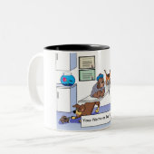 獣医パーソナライズされた – 女性マンガ ツートーンマグカップ (正面左)