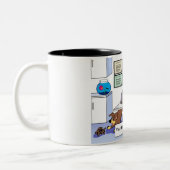 獣医パーソナライズされた – 女性マンガ ツートーンマグカップ (左)