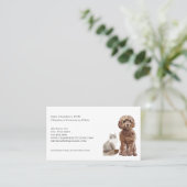 獣医ビジネスとアポイントメントのリマインダー 名刺 (スタンド正面)