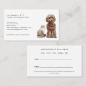 獣医ビジネスとアポイントメントのリマインダー 名刺 (正面/裏面)