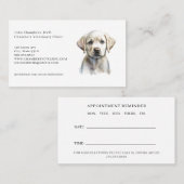 獣医ビジネスとアポイントメントのリマインダー 名刺 (正面/裏面)