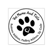 獣医ビジネスオフィス住所ラバースタンプ ラバースタンプ (インプリント)