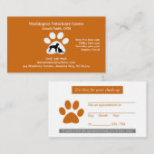 獣医ビジネスカード(アポイントメント付) 予約カード (正面/裏面)